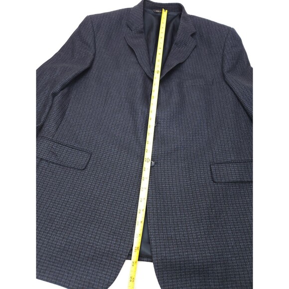 Joseph & Feiss Sport Coat 48 Long 3 Button Blue Black 100% Lambs wool - Picture 10 of 10